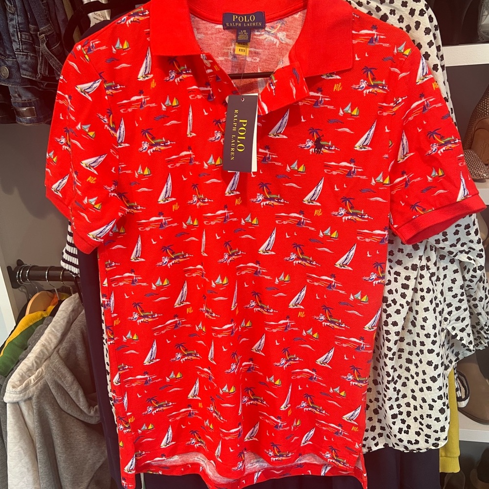 Polo Ralph Lauren Kids Red Nautical Polo Shirt